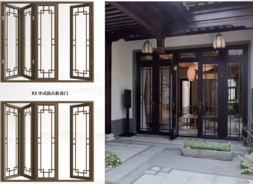83中式仿古折叠门2